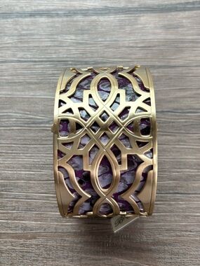 Brighton Christo Gold Cuff Bracelet with Inlay